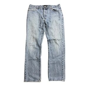 Vintage Club Monaco Mens Light Wash Denim Jeans Size 34 Straight Leg Cotton